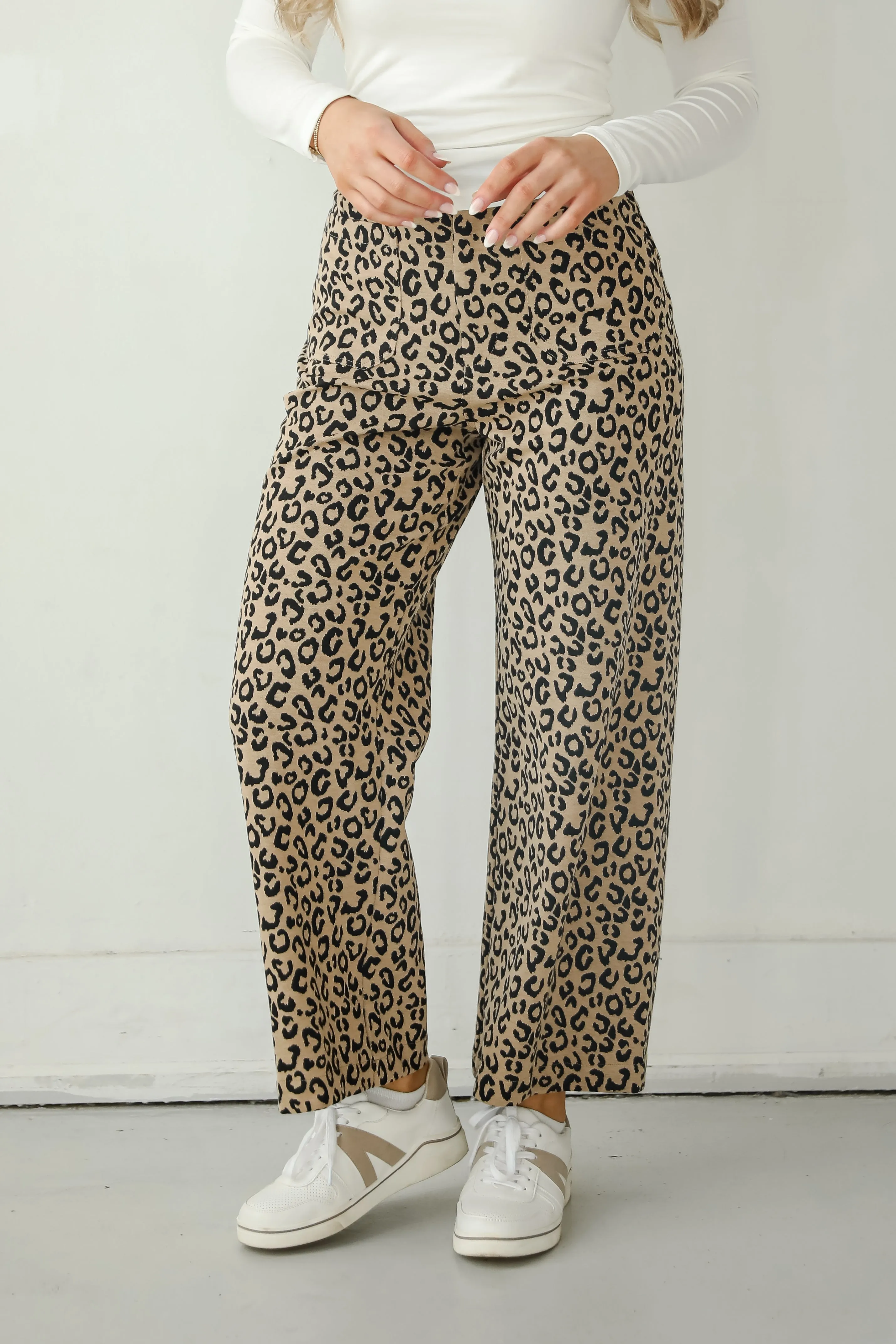 FINAL SALE - Fierce Aspect Leopard Wide Leg Pants