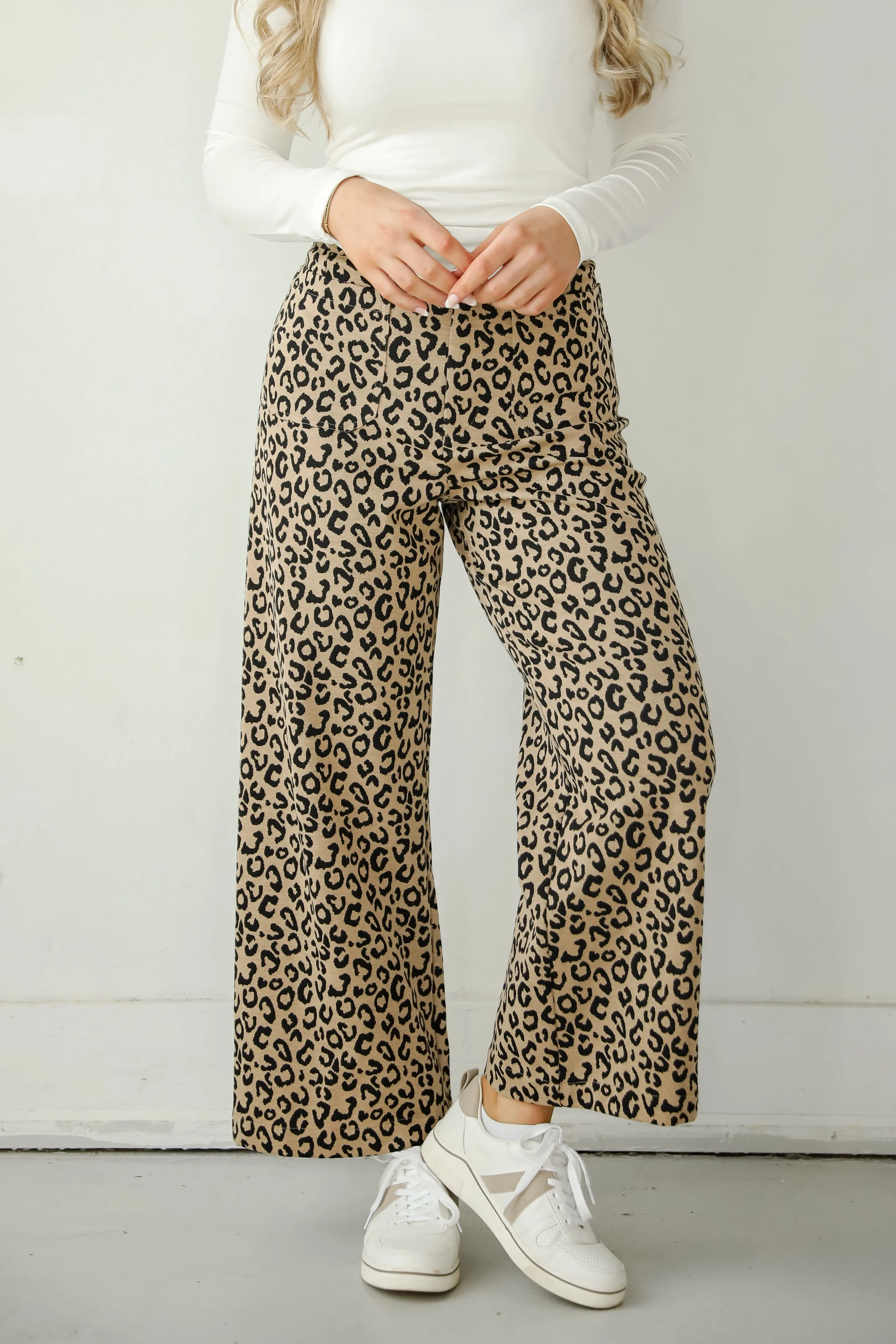 FINAL SALE - Fierce Aspect Leopard Wide Leg Pants