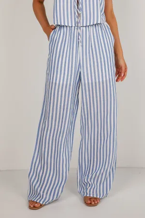FINAL SALE - Make It Last Navy Striped Pants - DU DEAL