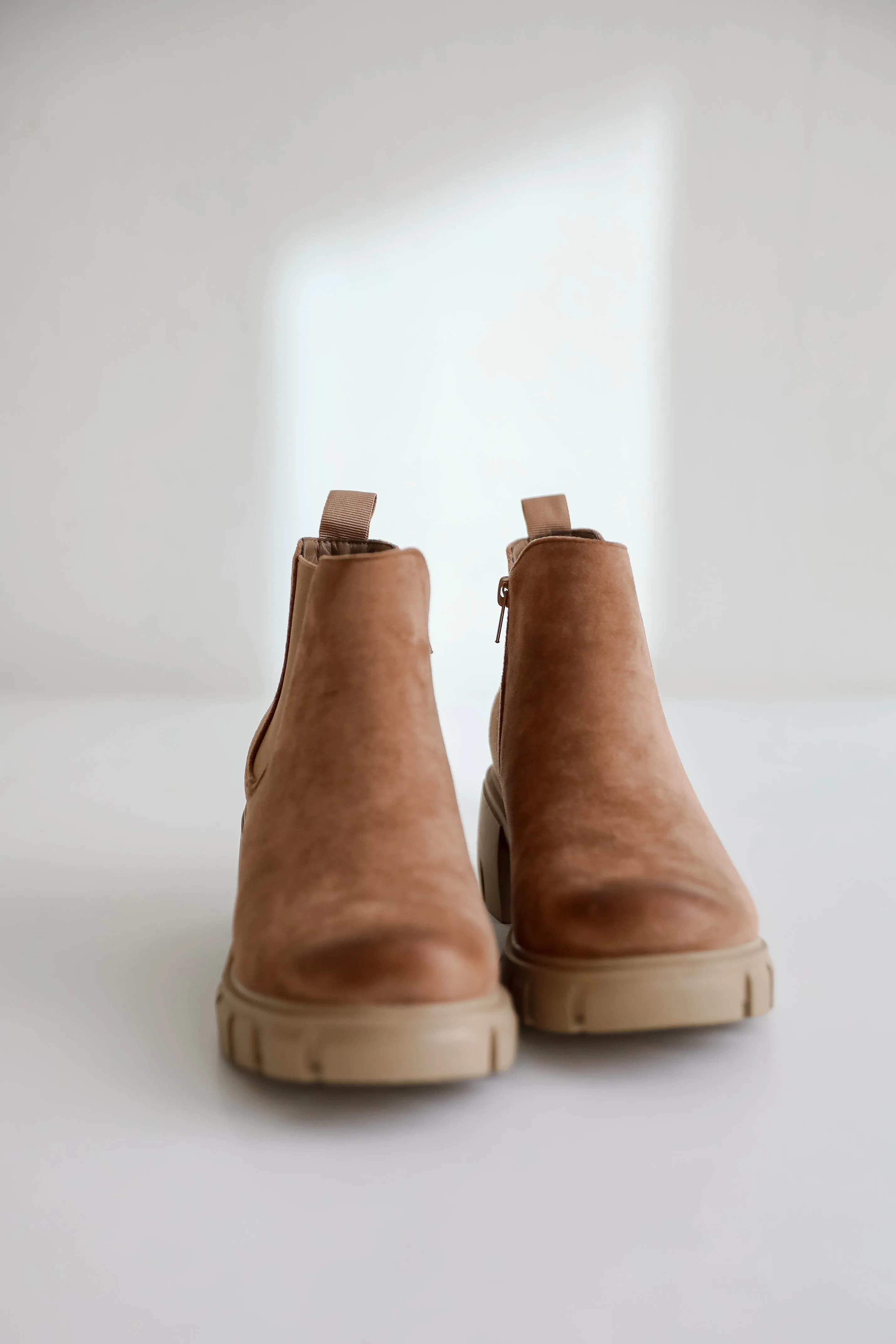 FINAL SALE - Walk It Out Taupe Platform Booties