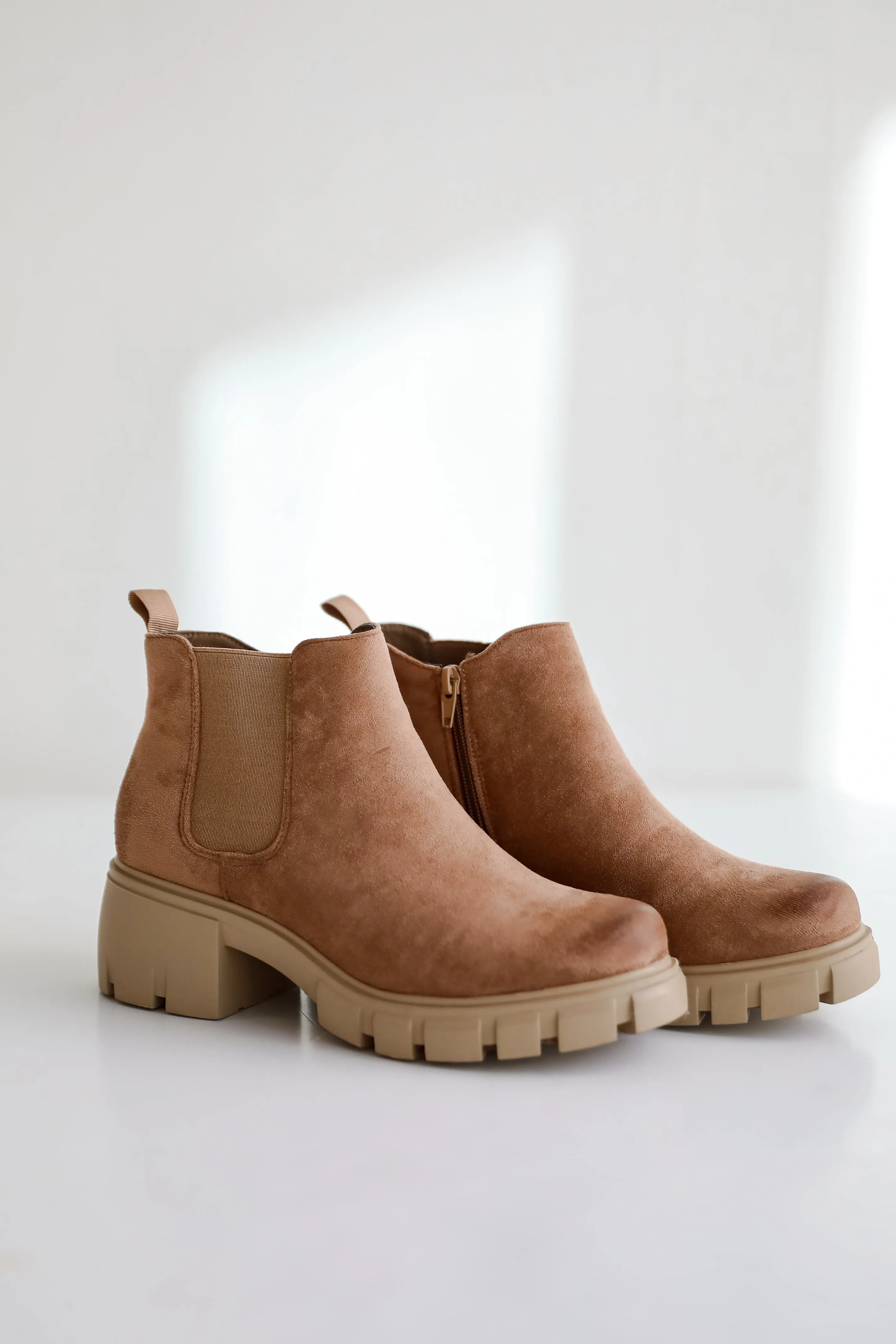 FINAL SALE - Walk It Out Taupe Platform Booties