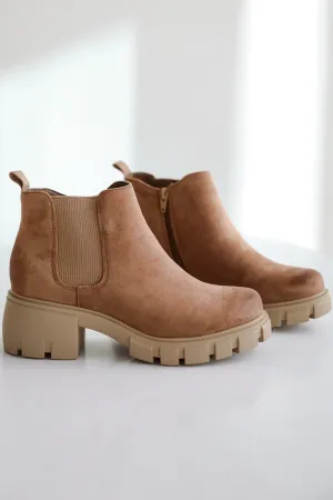 FINAL SALE - Walk It Out Taupe Platform Booties