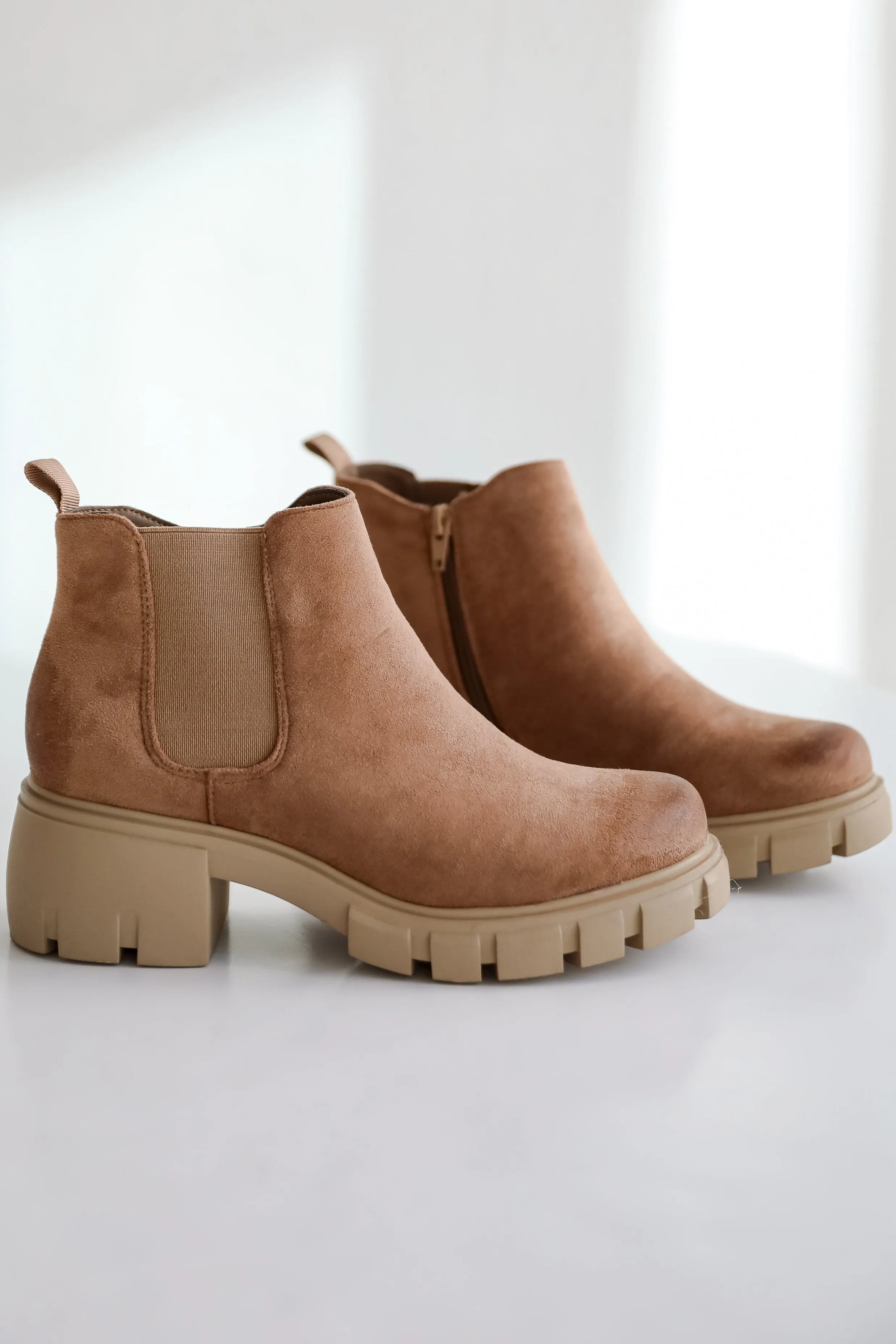 FINAL SALE - Walk It Out Taupe Platform Booties
