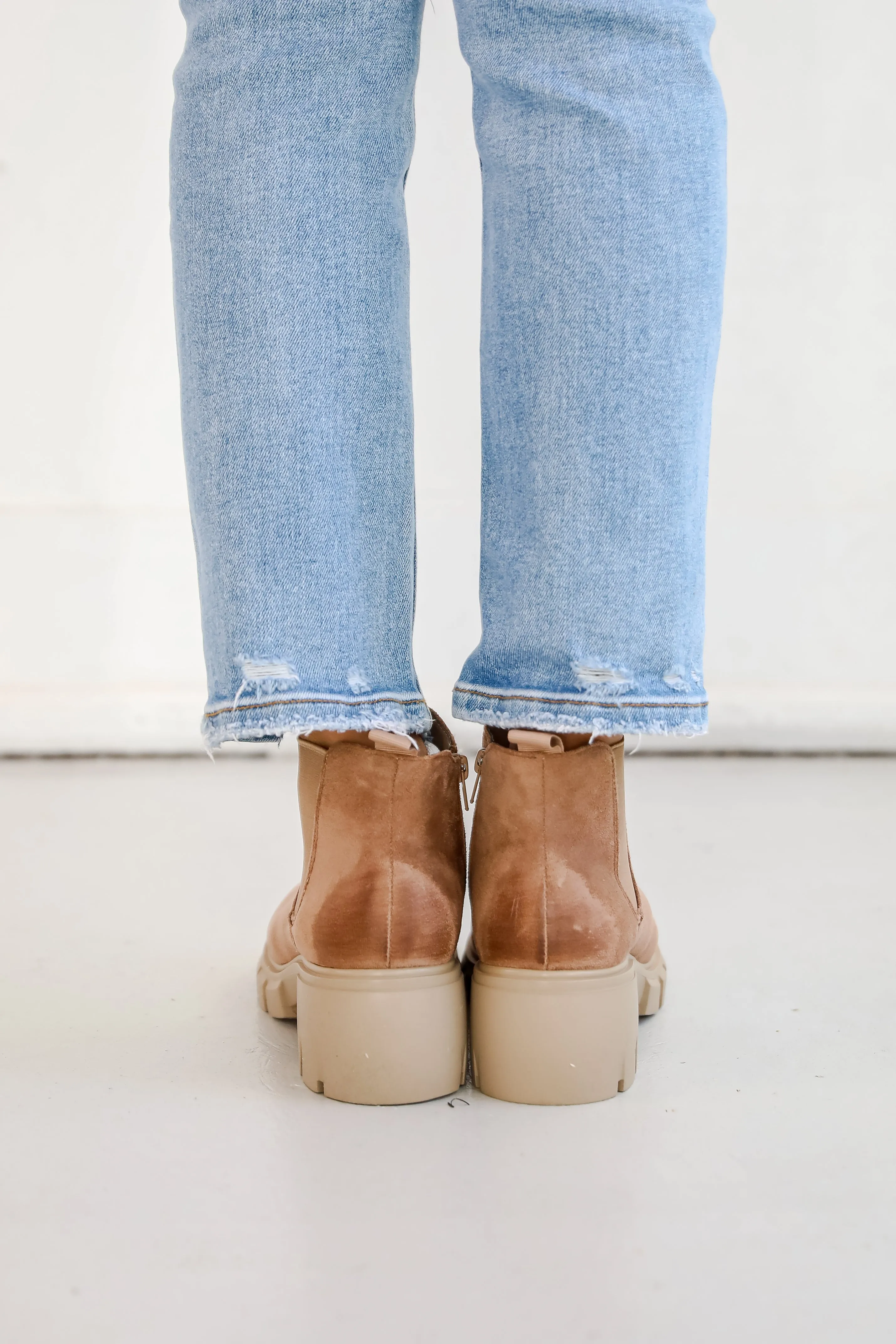 FINAL SALE - Walk It Out Taupe Platform Booties