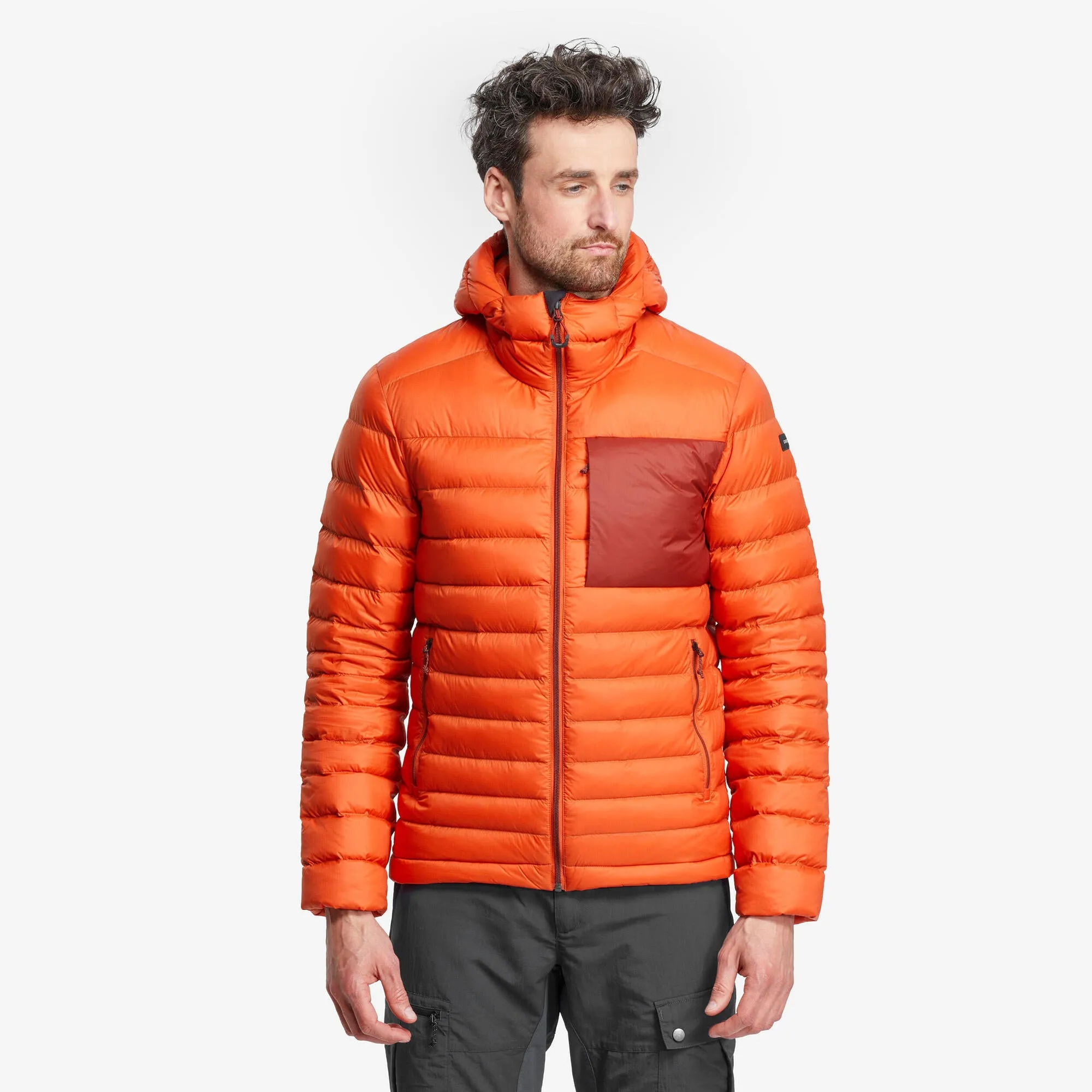 Forclaz Men's mountain and Backpacking padded and hooded jacket - MT500 14??F