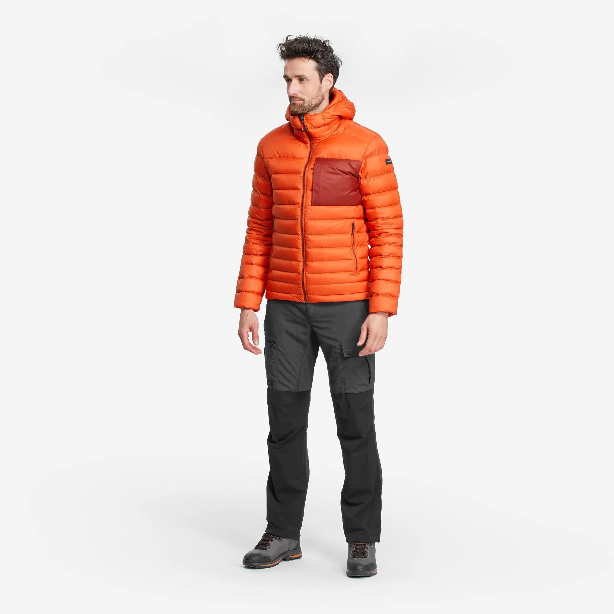 Forclaz Men's mountain and Backpacking padded and hooded jacket - MT500 14??F
