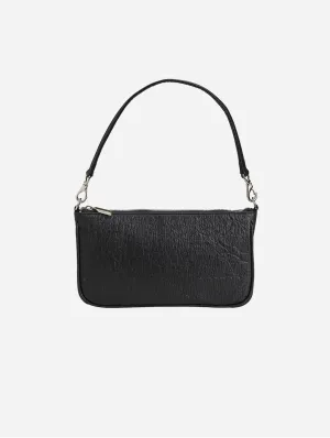 Gaia Pi?atex? Vegan Shoulder Bag | Metallic Black