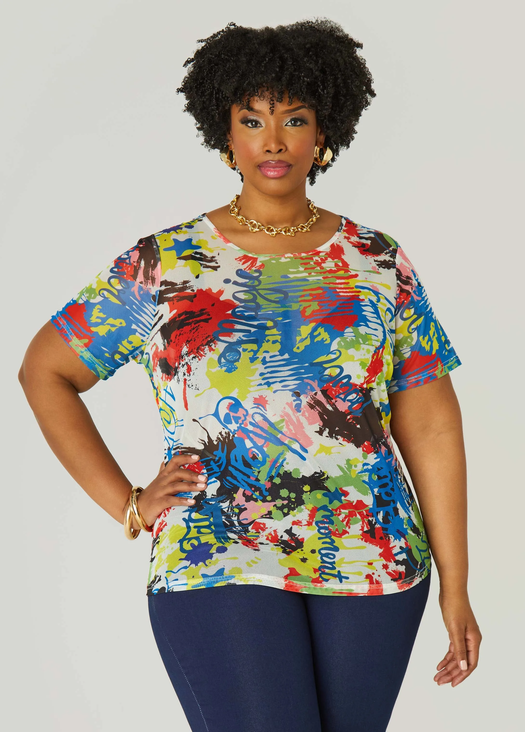 Graffiti Mesh Tee