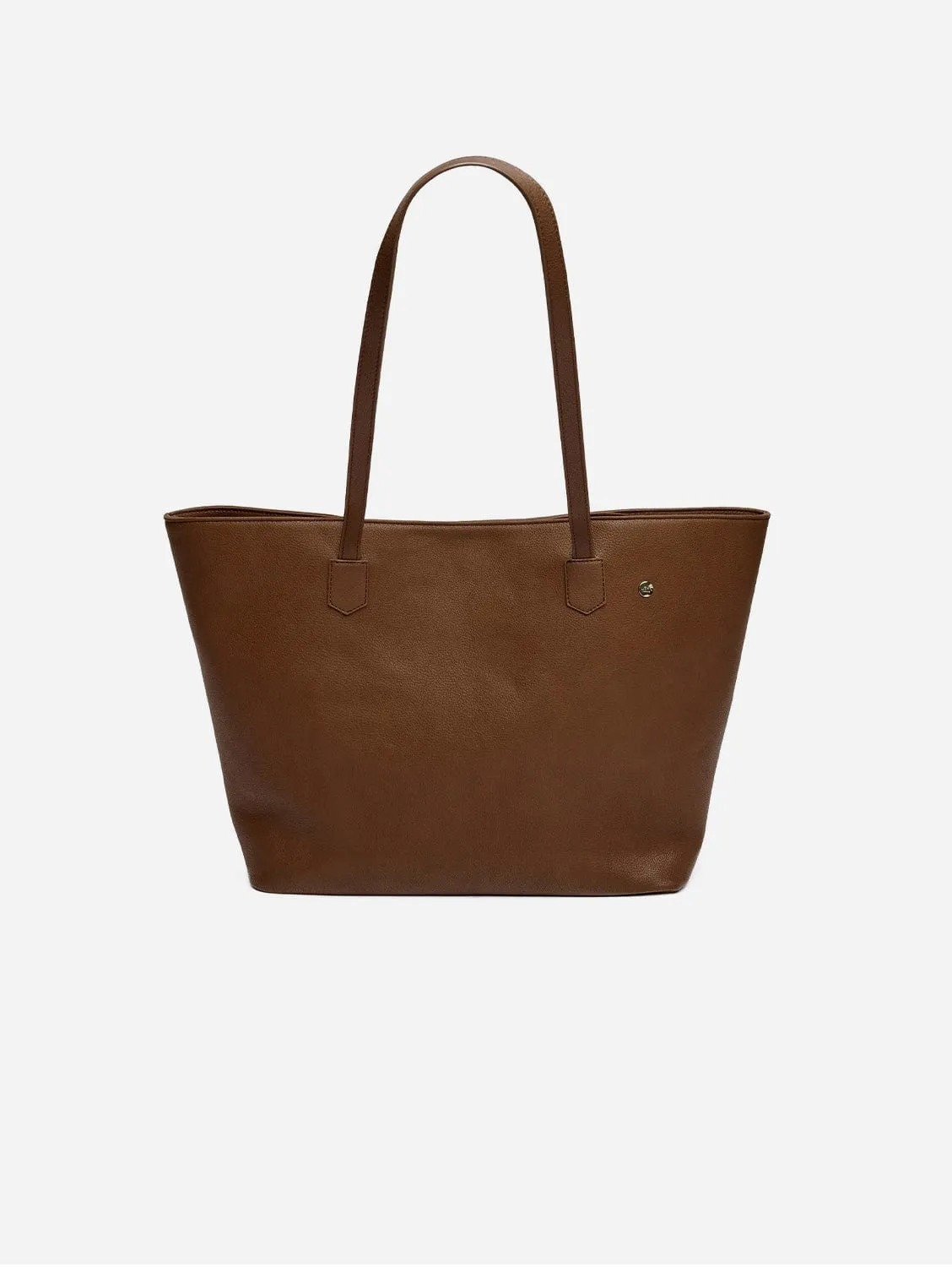 Hazel Vegan Leather Tote Bag Shoulder Bag | Brown