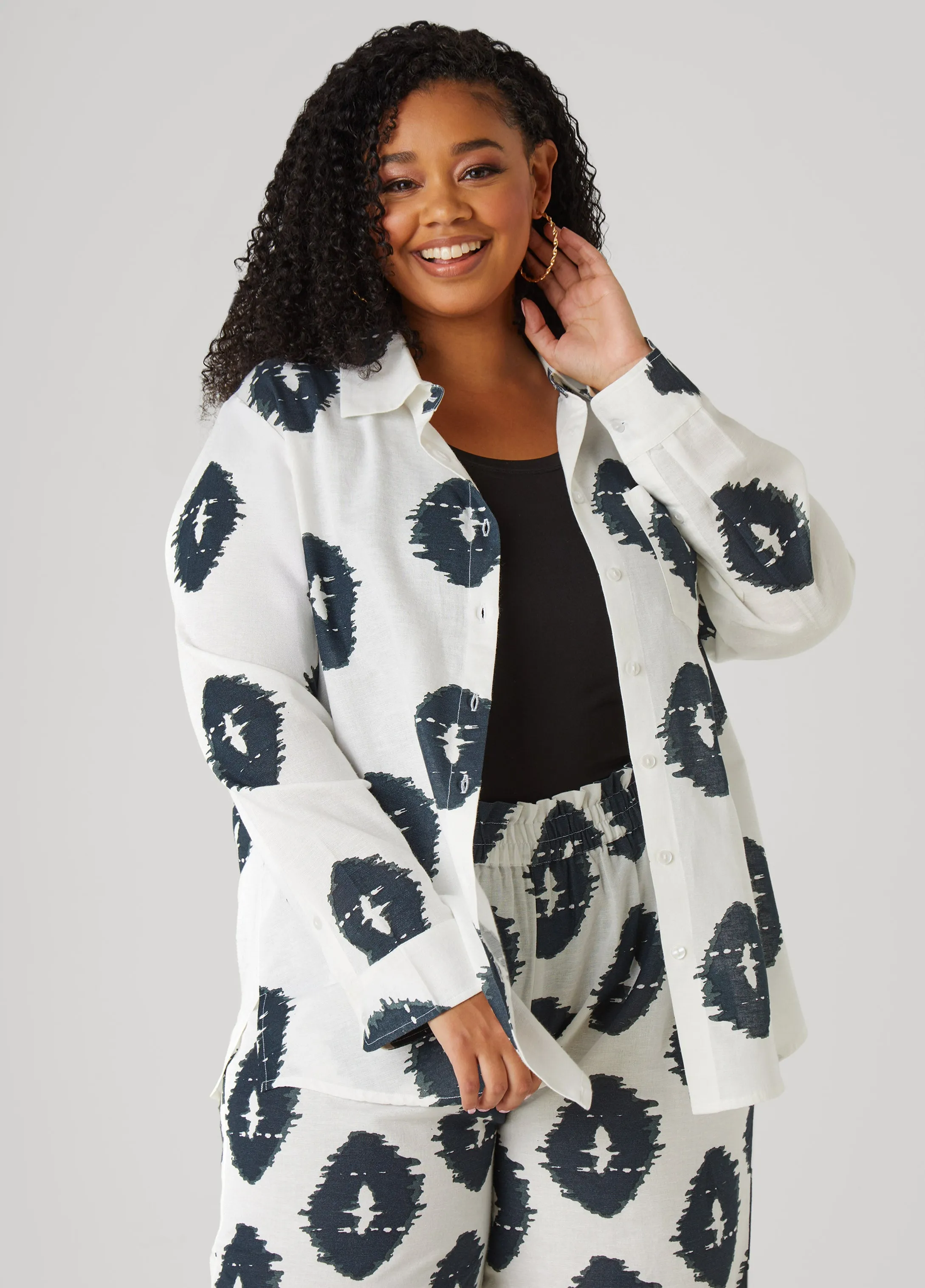 Ikat Print Shirt