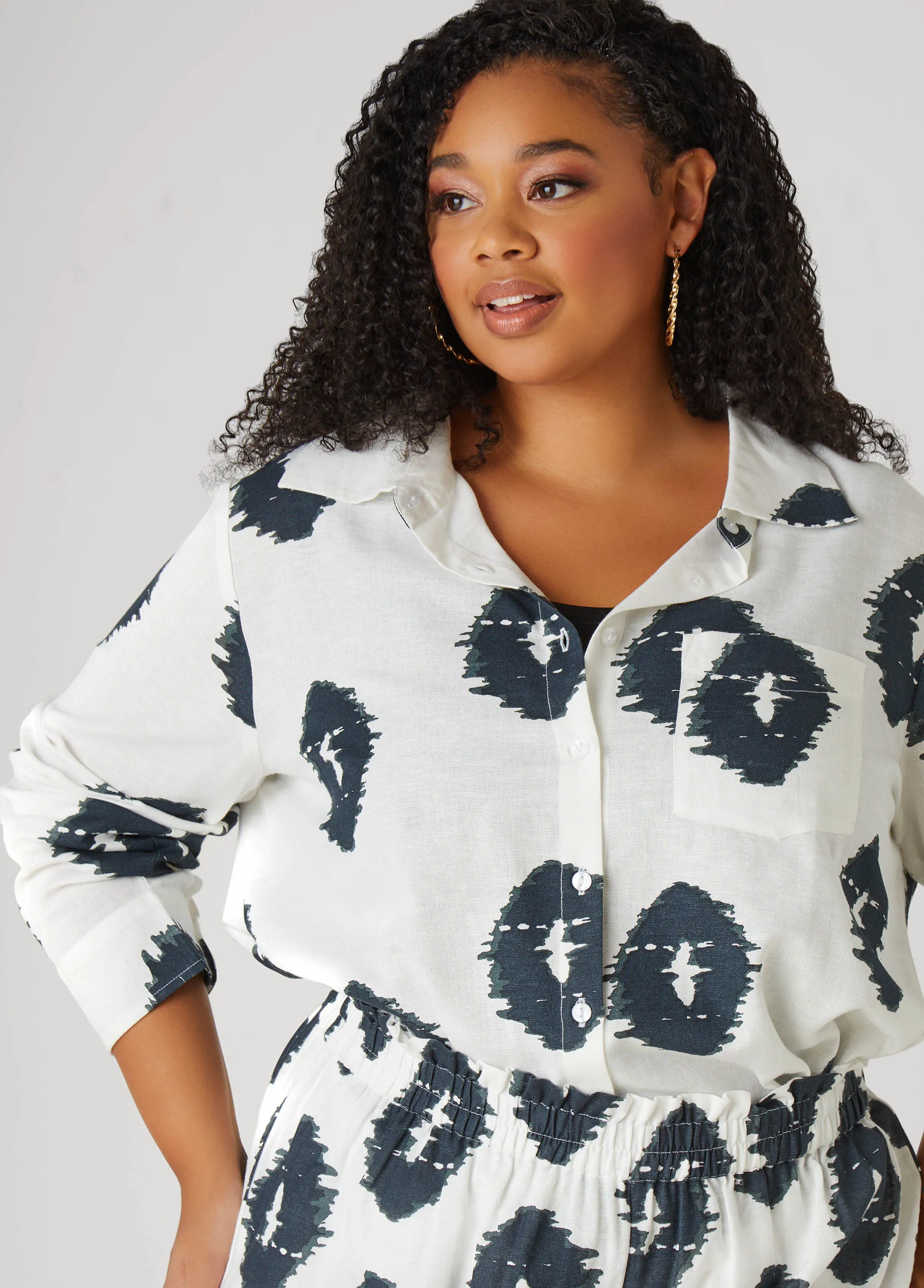 Ikat Print Shirt