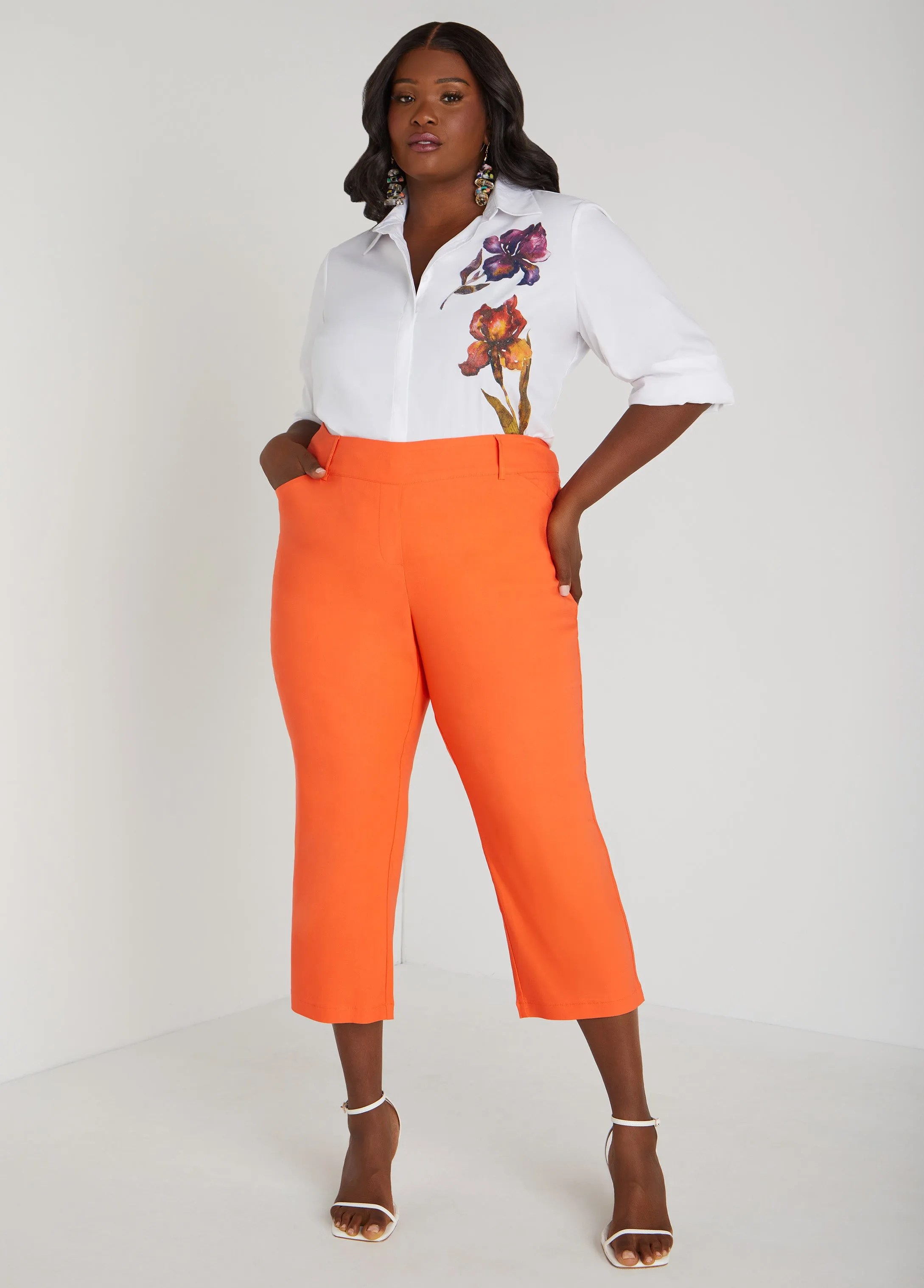 Iris Print Poplin Shirt