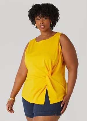 Knotted Split Front Top