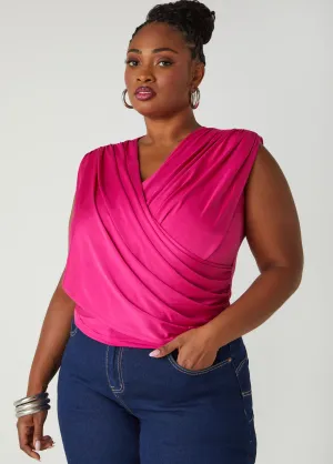 Layered Faux Wrap Top