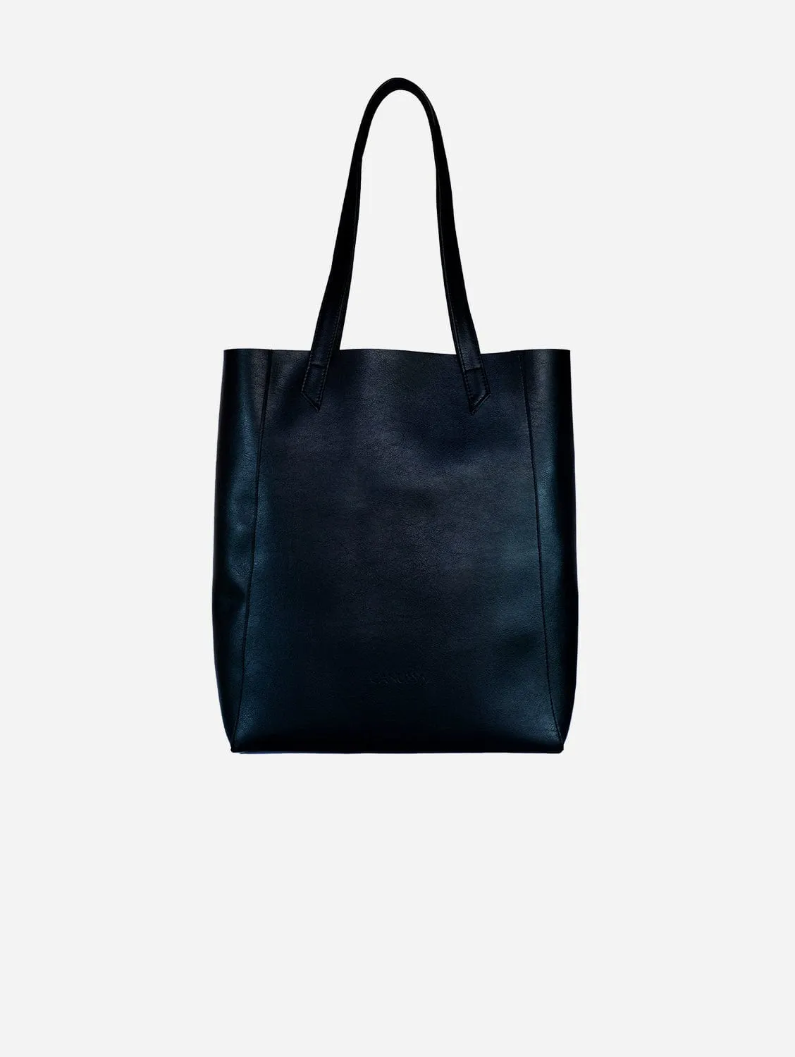 Lite Vegan Leather Everyday Tote Bag | Black
