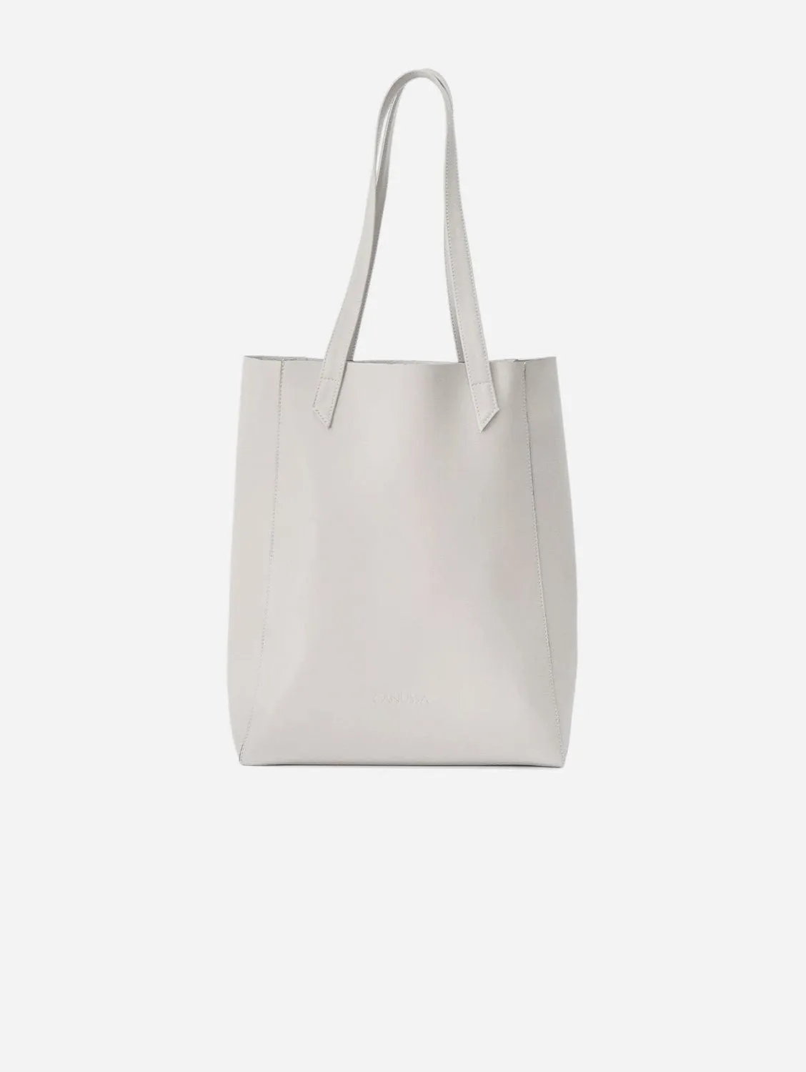Lite Vegan Leather Everyday Tote Bag | Stone
