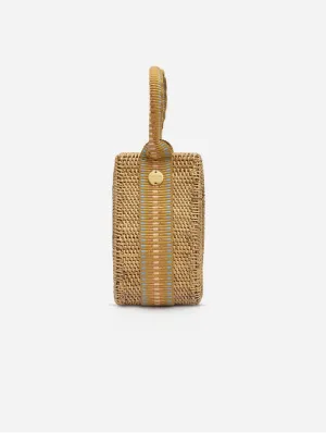 Lor Handwoven Atta Vegan Bracelet Bag | Copper Stripe