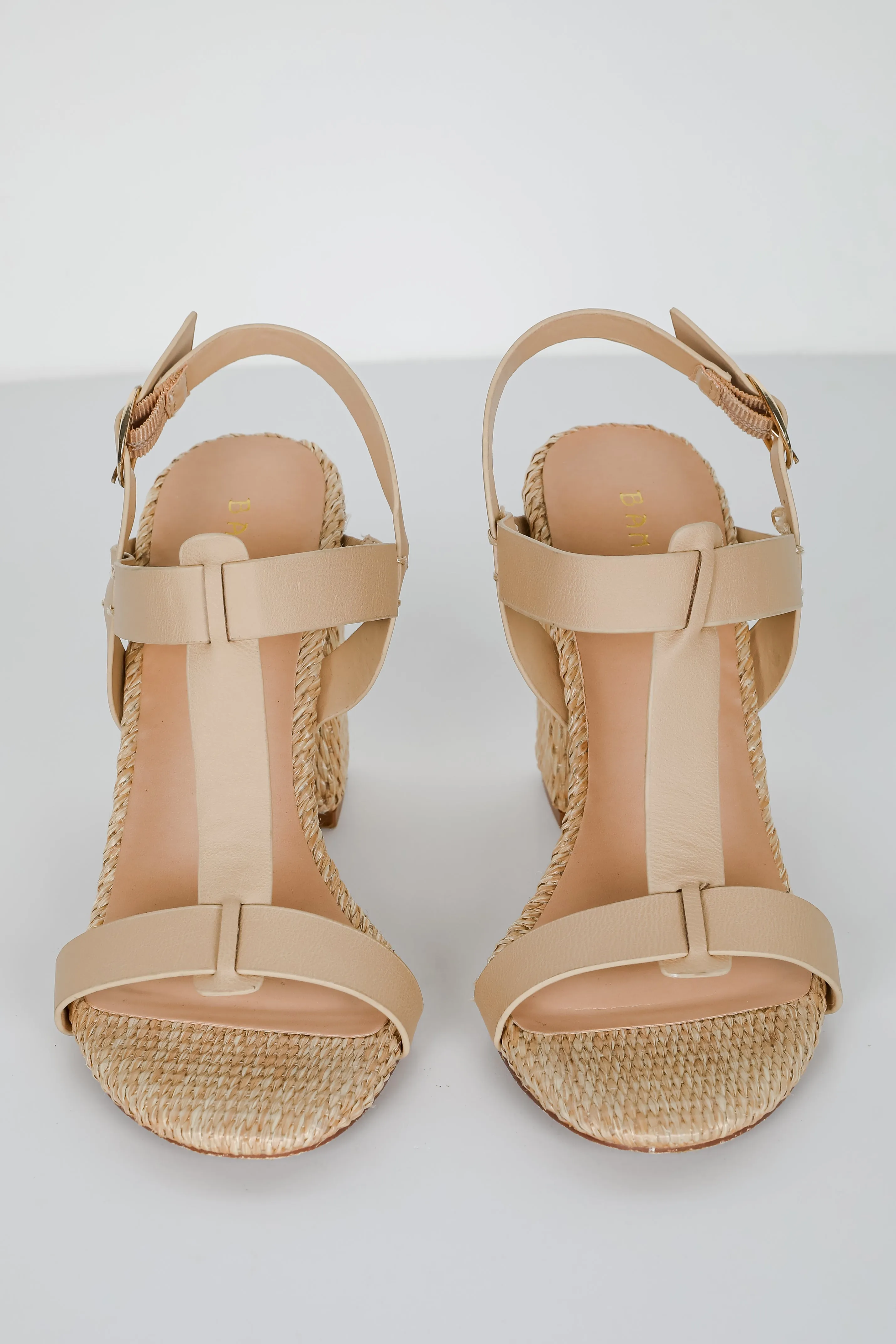 Lovely Steps Natural Raffia Heels