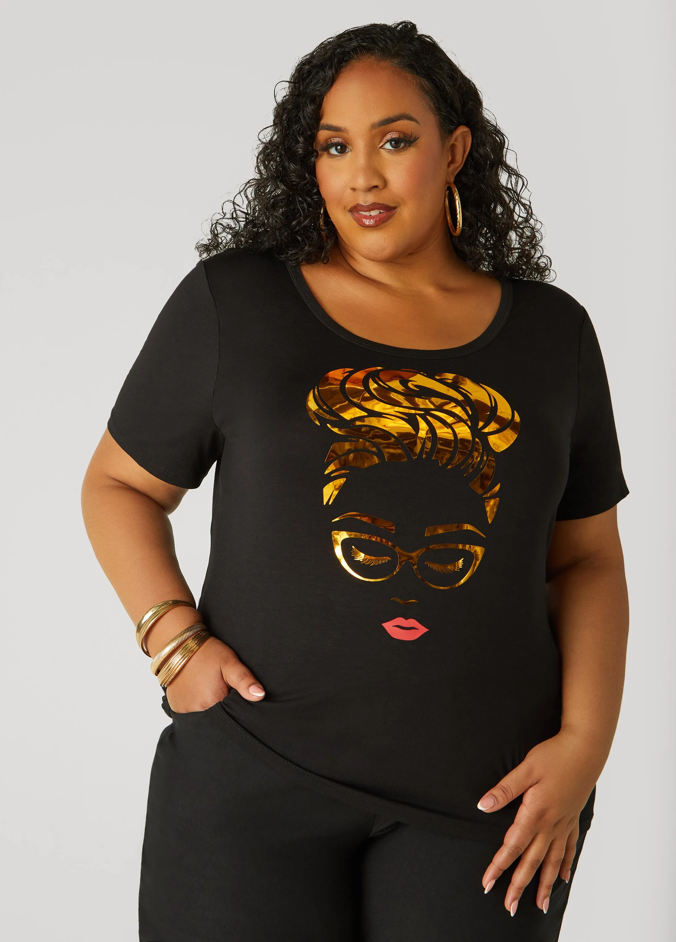 Metallic Graphic Tee