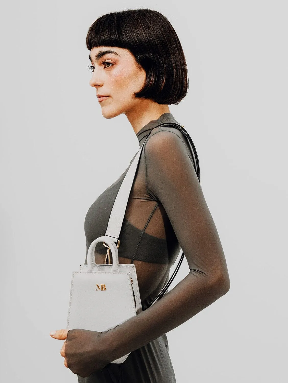 Mini Elay MIRUM? Leather Crossbody Bag | White