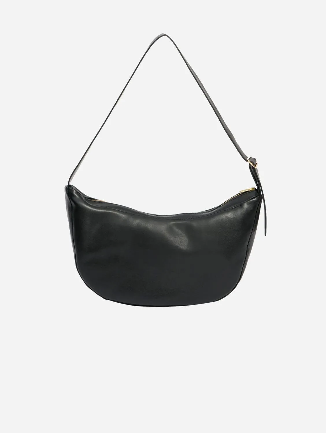 Oleatex Vegan Olive Leather Half Moon Bag | Night Black