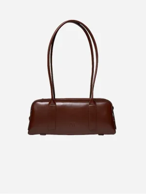 Paquin Vegan Italian Grape Leather Shoulder Bag | Cocoa