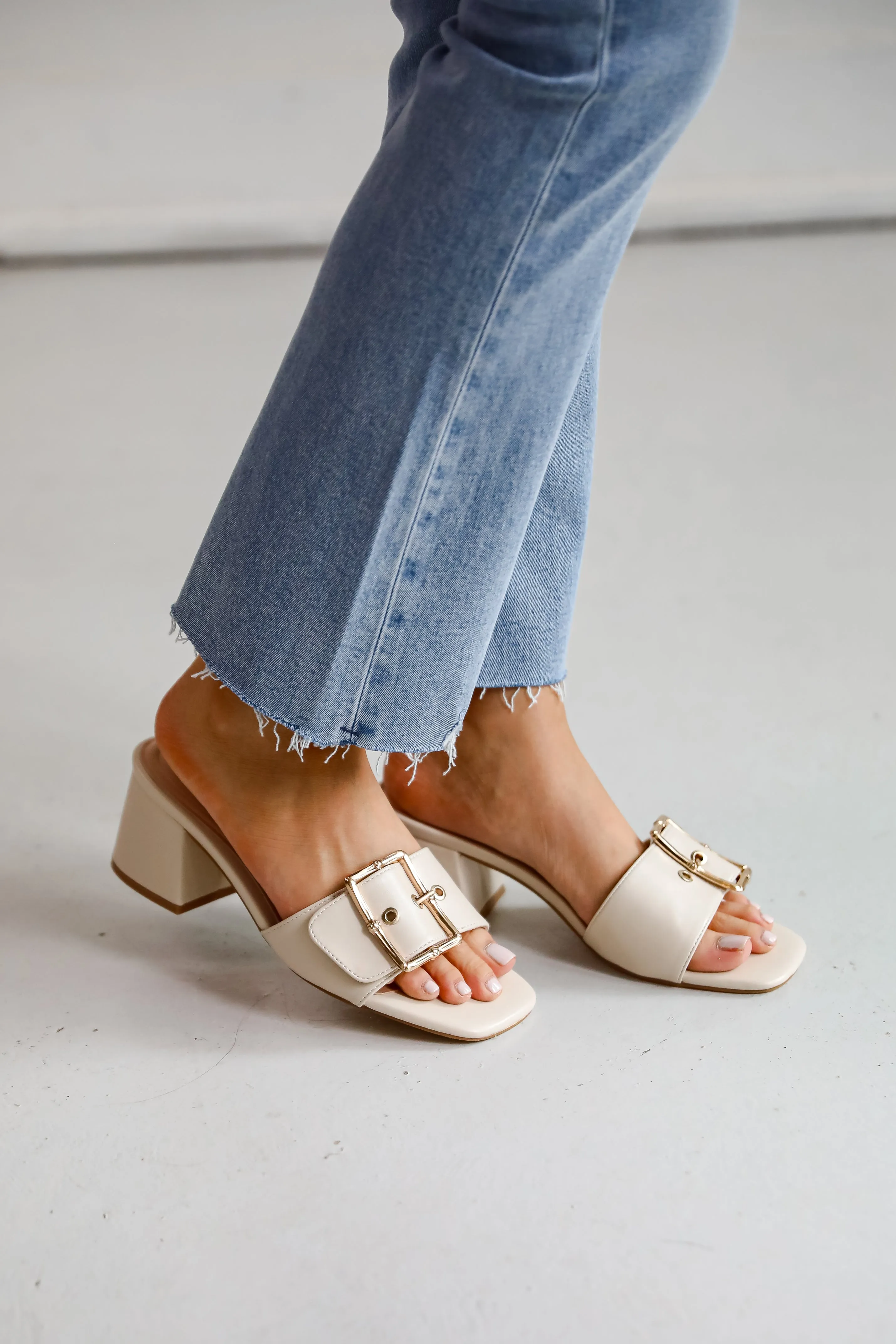 Perfect Occasion Ivory Slide Heels