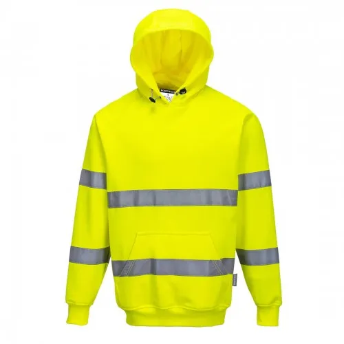 Portwest Mens B304 Hi-Vis Drawstring Hoodie