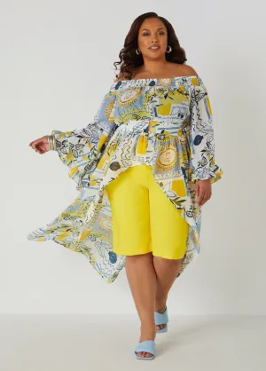 Printed Hi Low Blouse