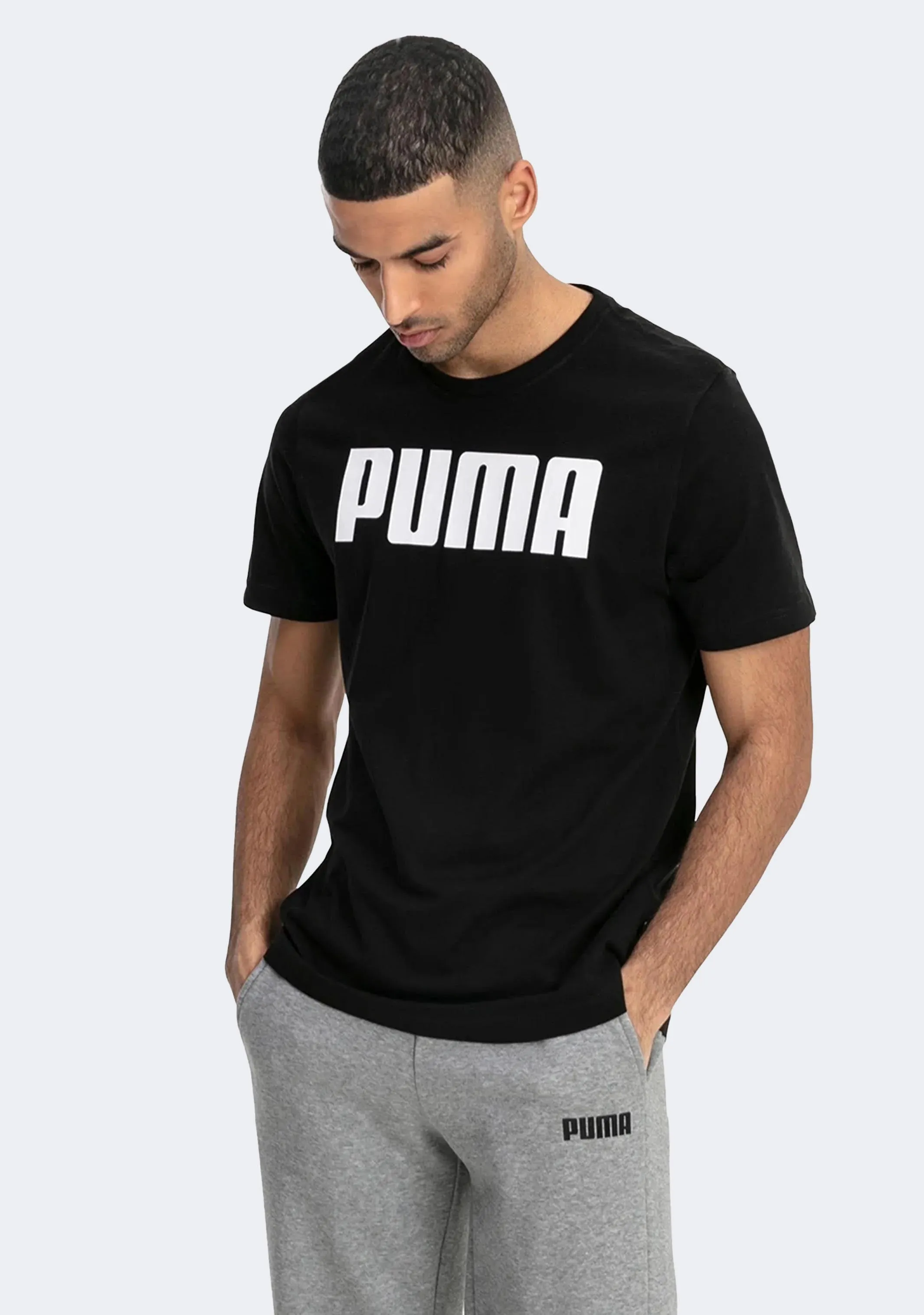 Puma Men??s Essential Logo Tee Black