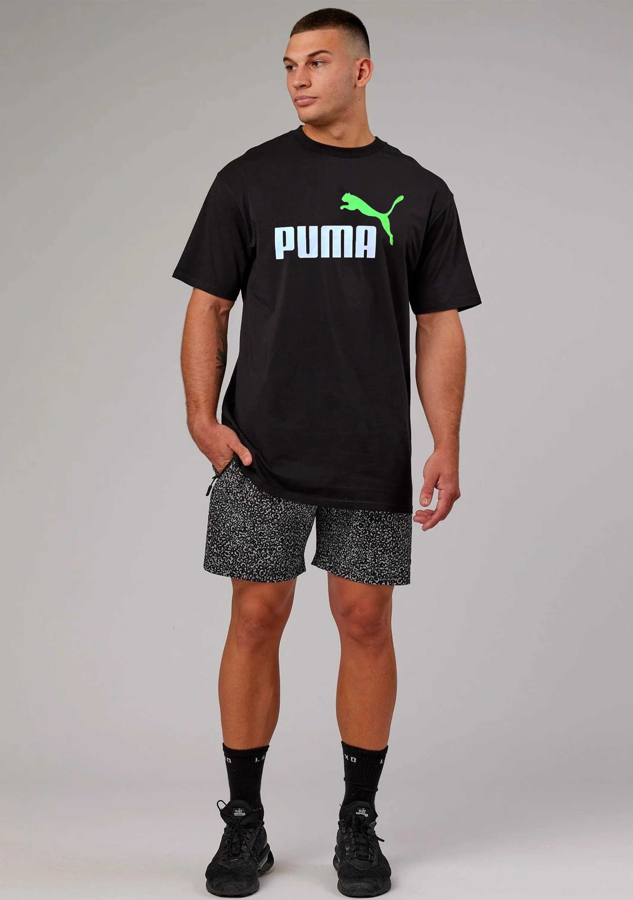 Puma Men??s Essentials  2 Colour Logo Tee