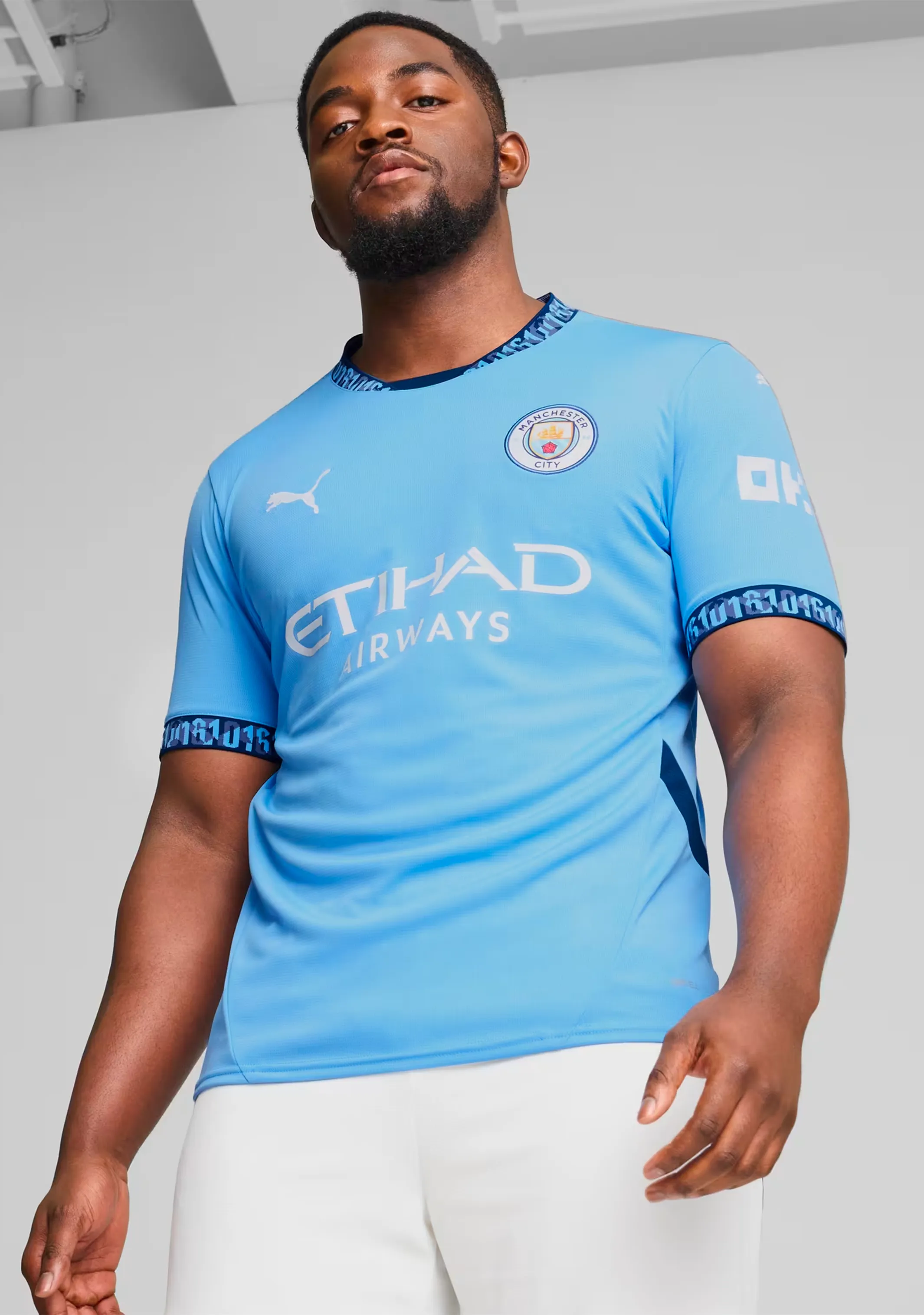 Puma Men??s Manchester City 24/25 Home Jersey with FREE Manchester City Scarf