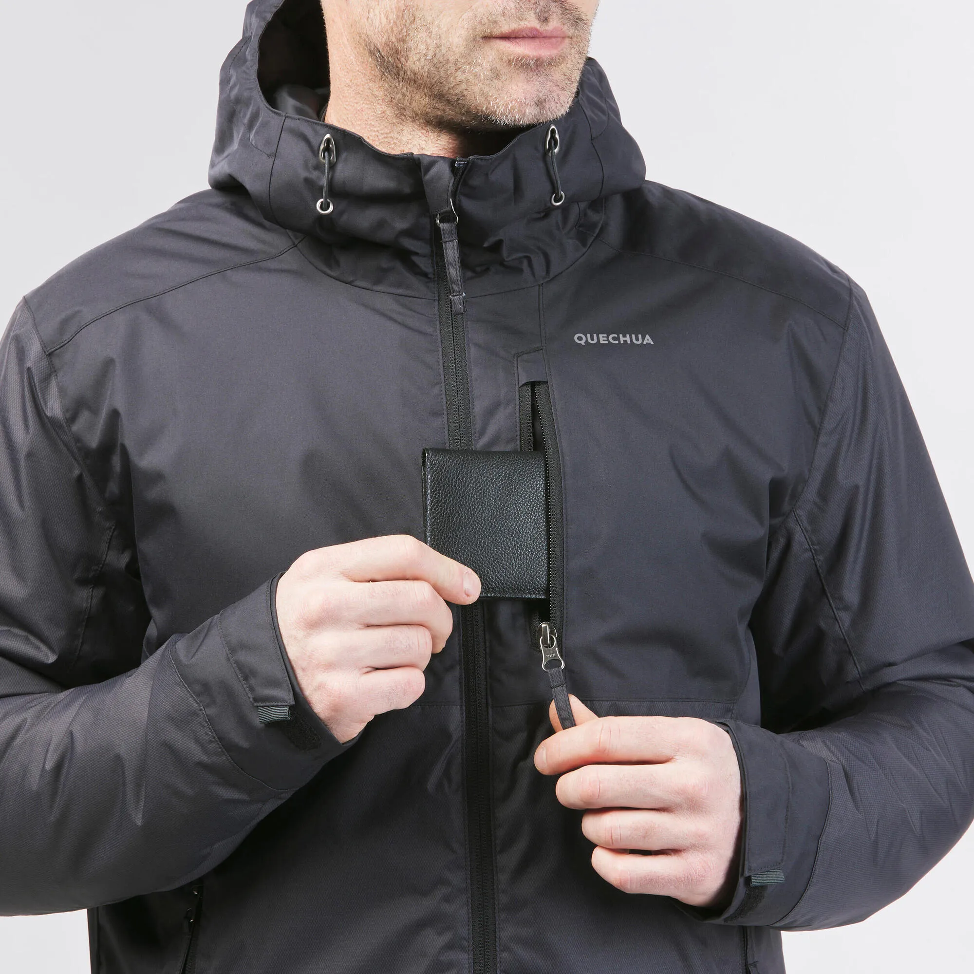 Quechua Men's hiking waterproof winter jacket - SH500 14??F