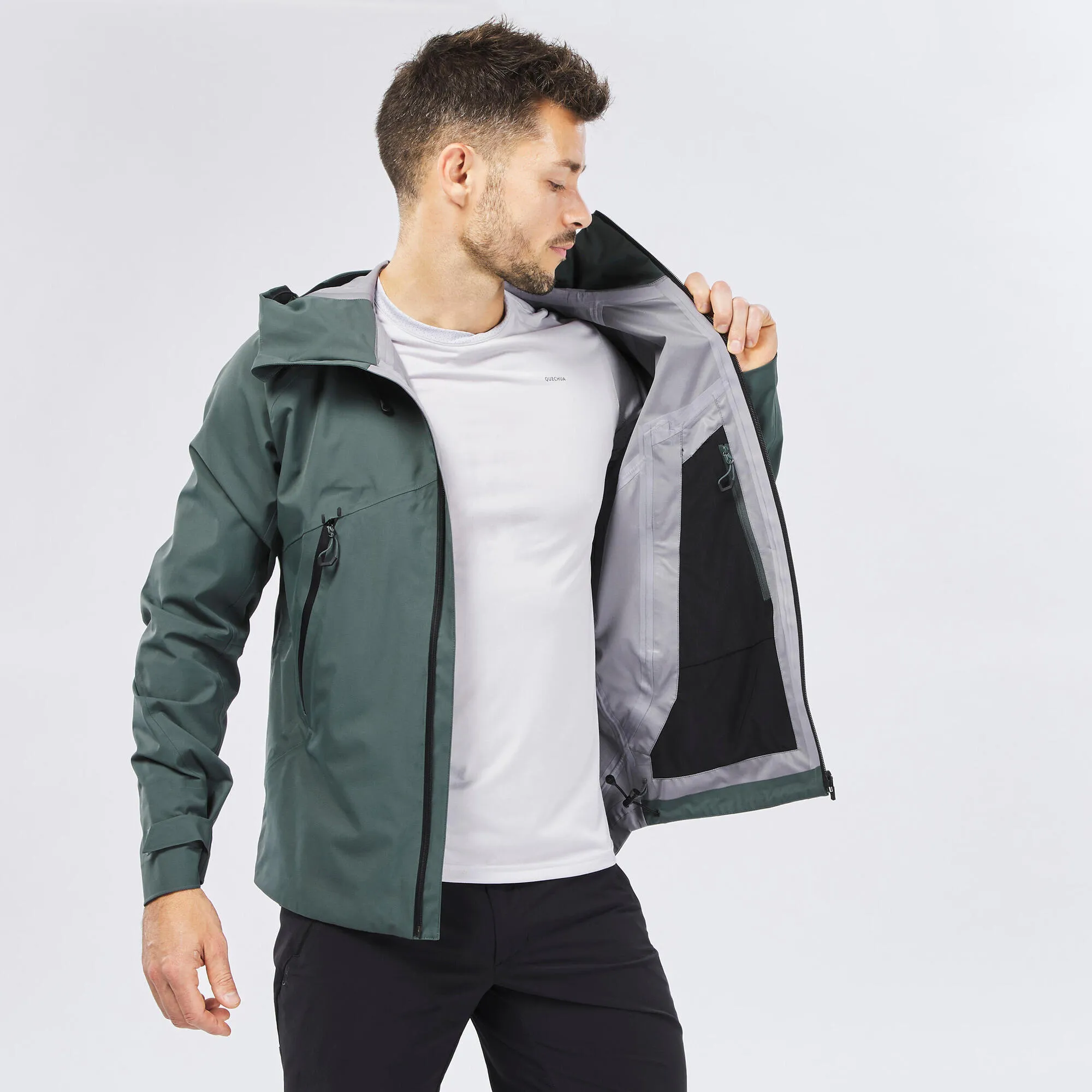 Quechua Men's MH500 Hiking Lightweight Waterproof Jacket