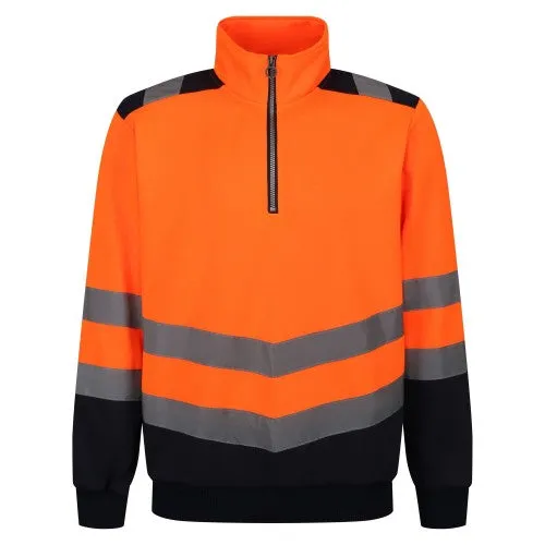 Regatta Professional Mens Quarter Zip Hi-Vis Vest