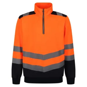 Regatta Professional Mens Quarter Zip Hi-Vis Vest