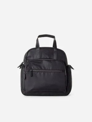 River Recycled Vegan Unisex Diaper Backpack | Black
