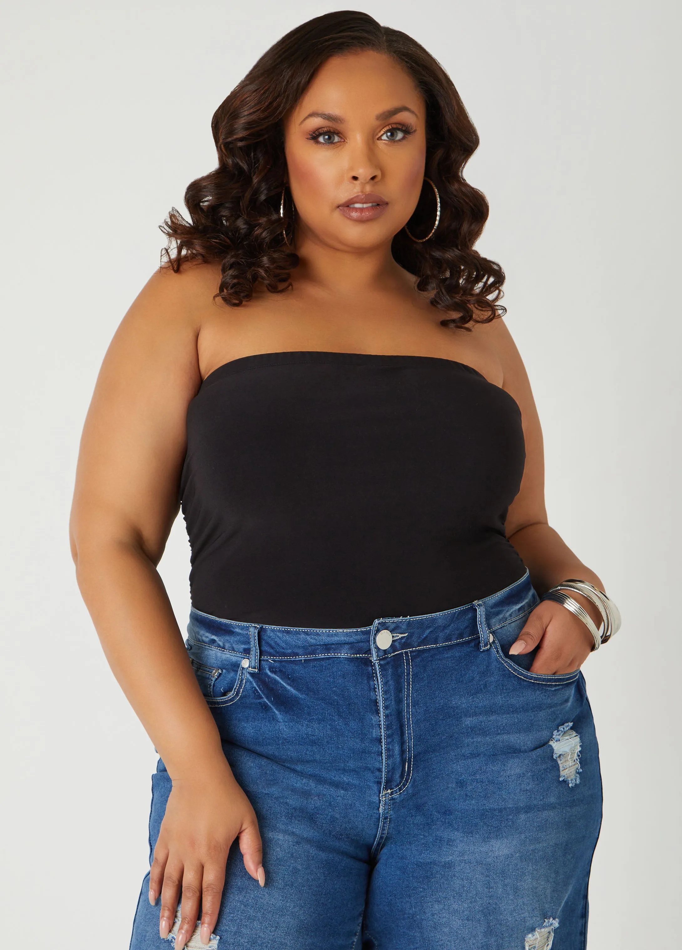Ruched Tube Top