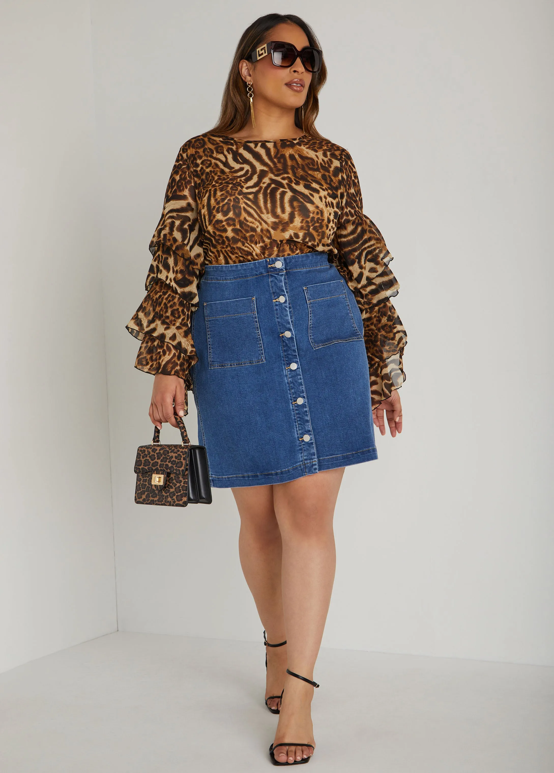 Ruffle Sleeved Blouse