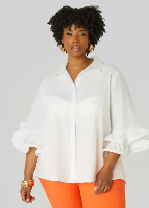 Ruffle Sleeved Shirt
