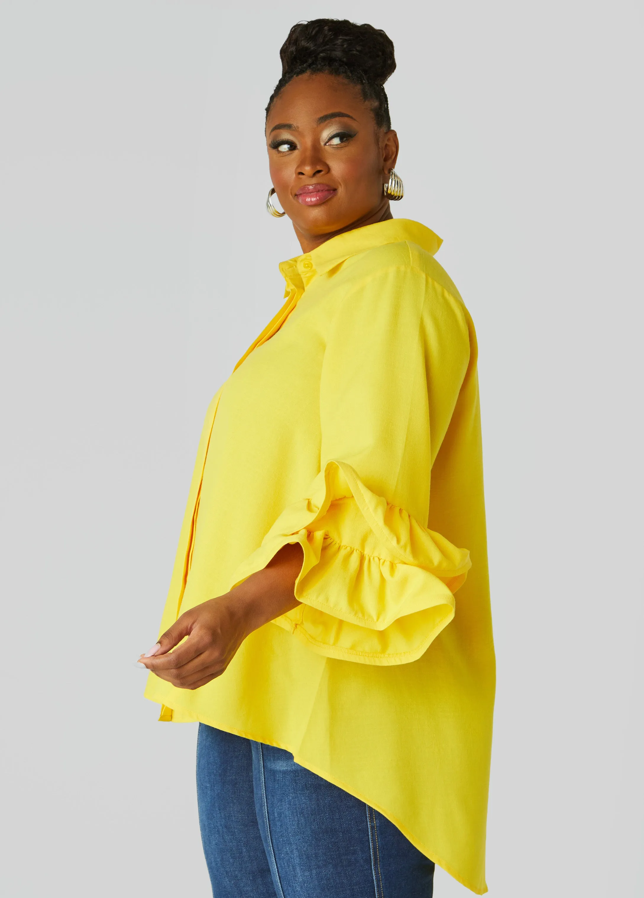 Ruffle Sleeved Shirt