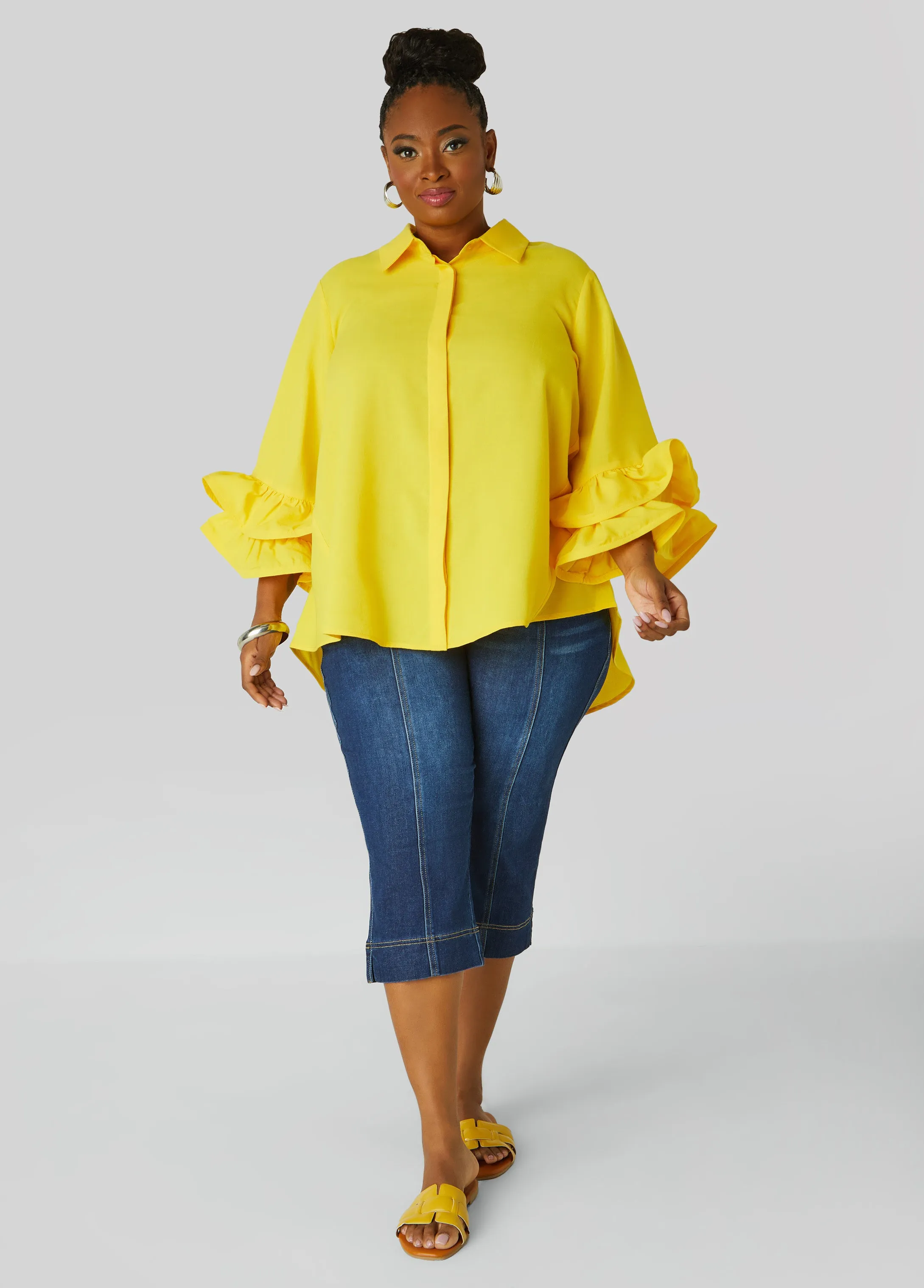 Ruffle Sleeved Shirt