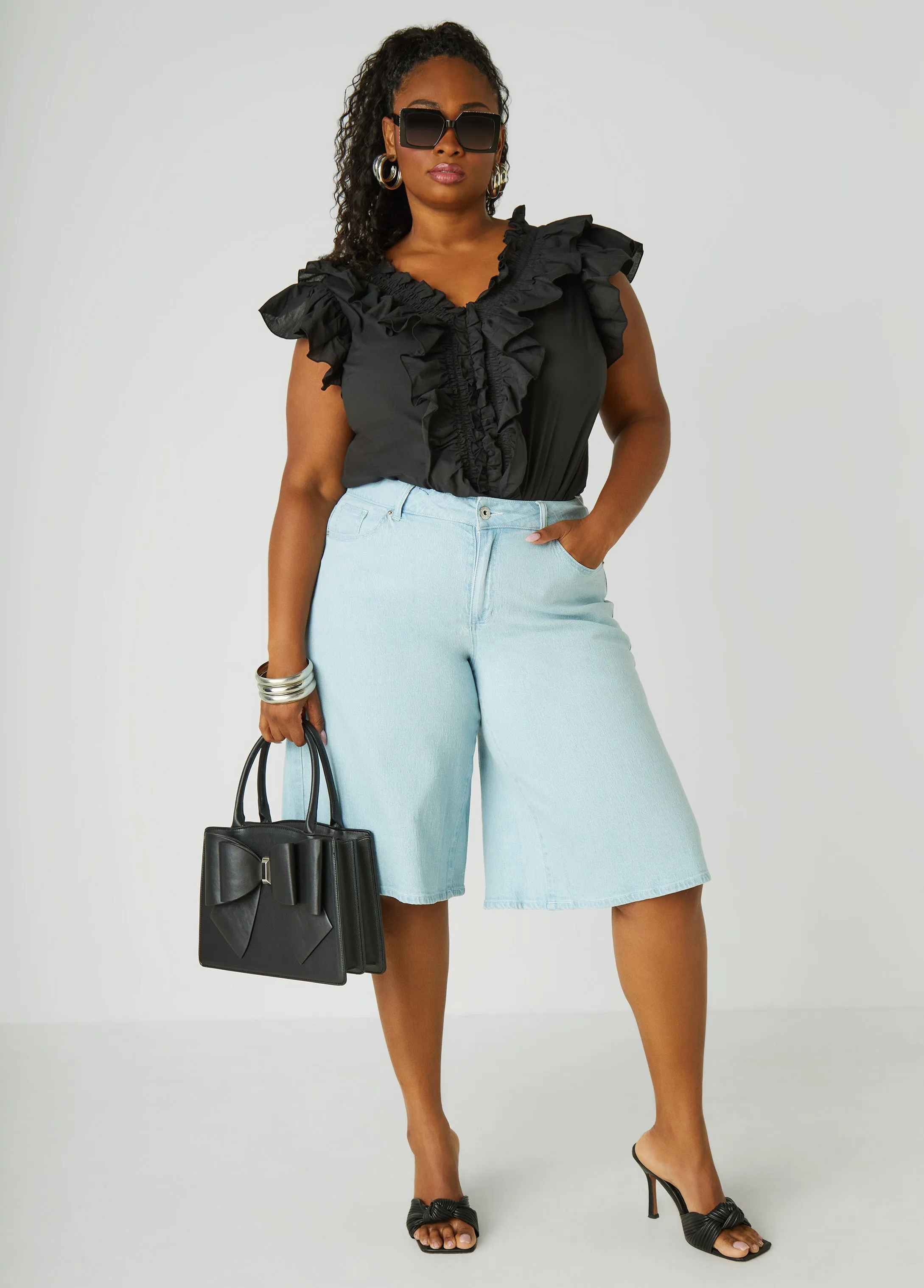 Ruffled Cotton Blouse
