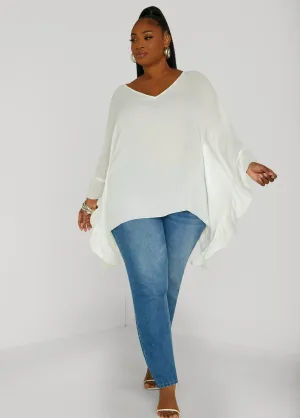 Ruffled Crepe Blouse