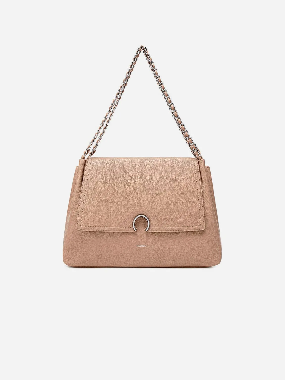 Ruth Vegan Leather Shoulder Bag | Latte Pebbled