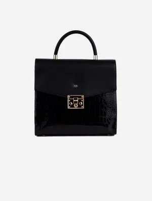 Simone Vegan Leather Handbag | Black