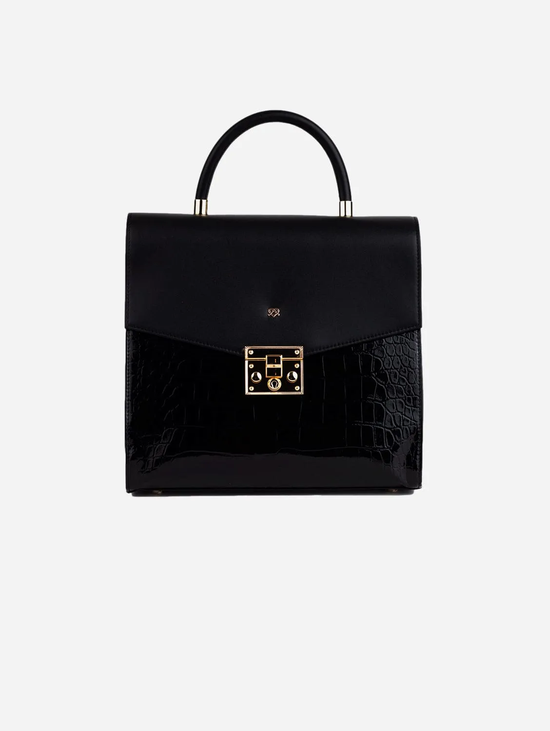 Simone Vegan Leather Handbag | Black