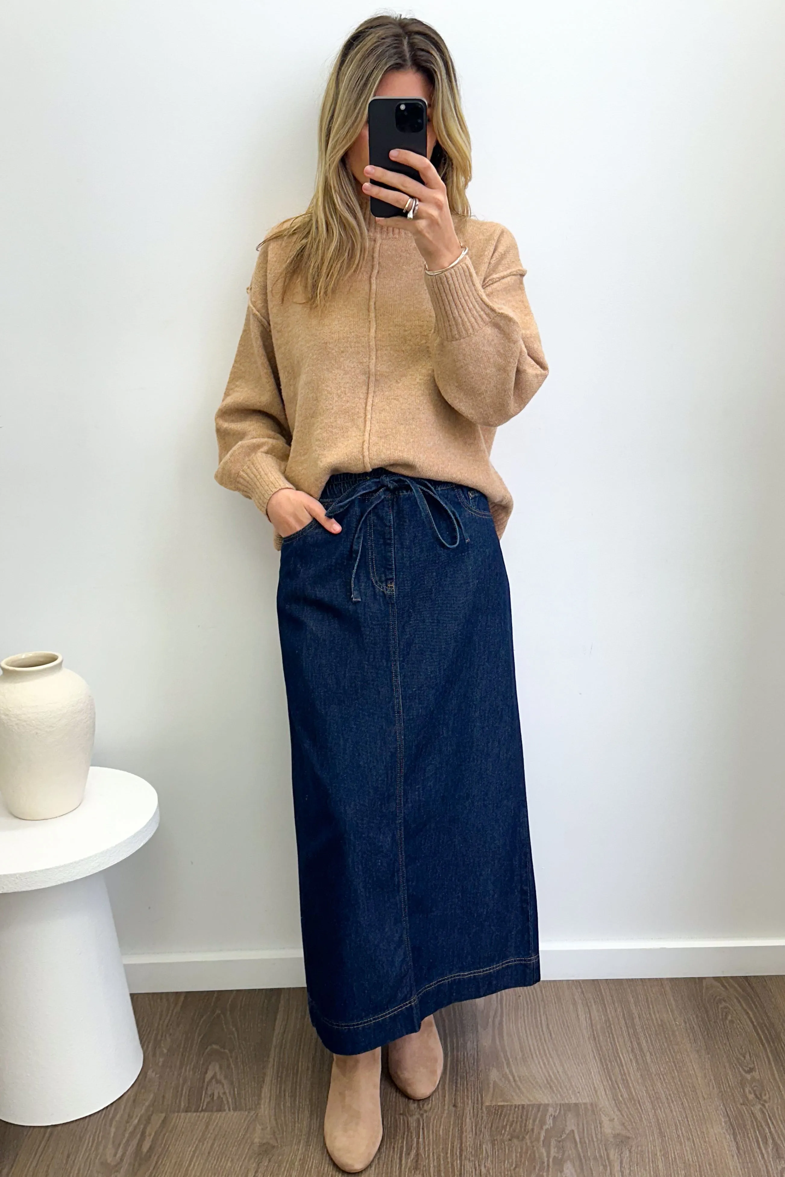 Sonya Denim Maxi Skirt
