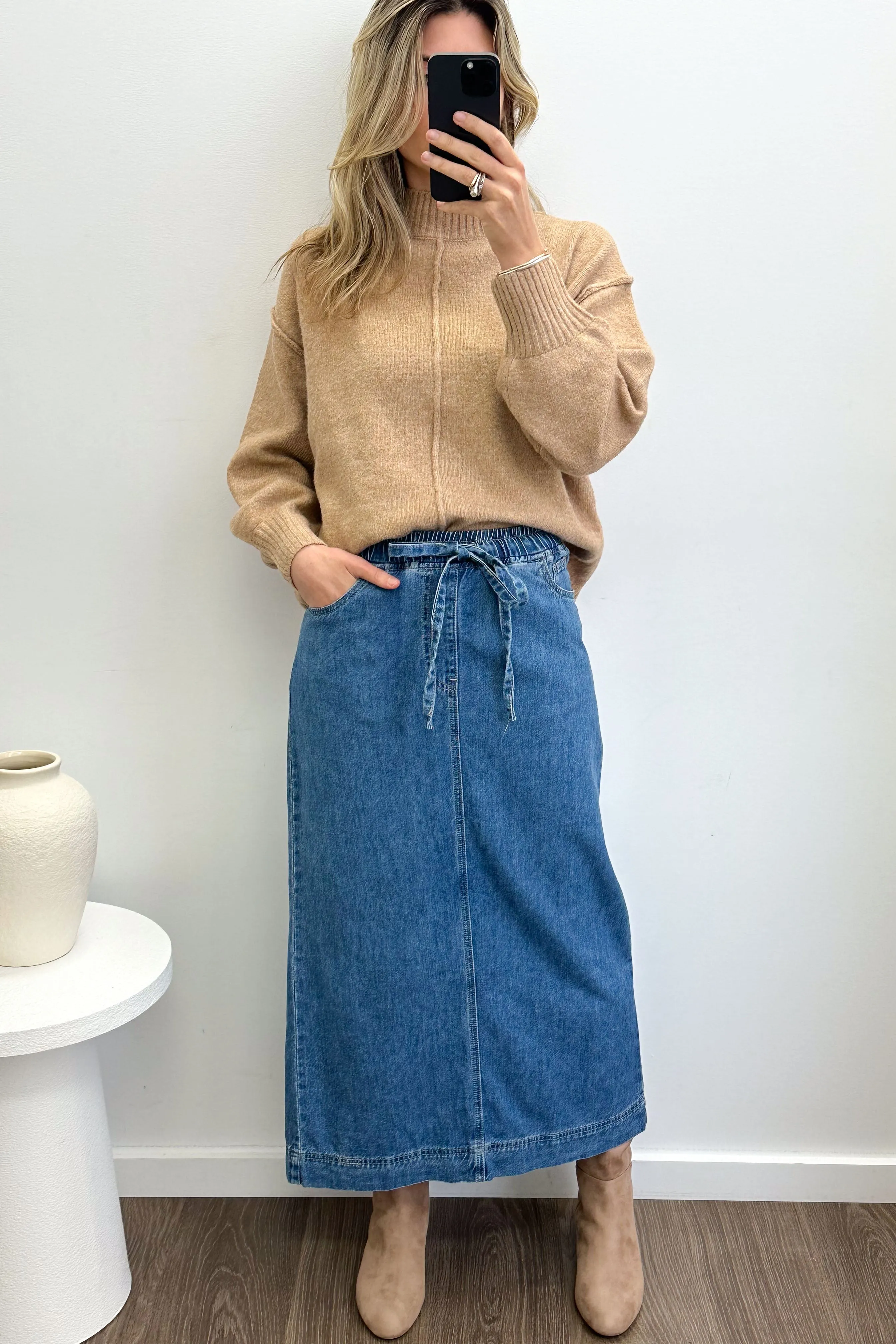 Sonya Denim Maxi Skirt