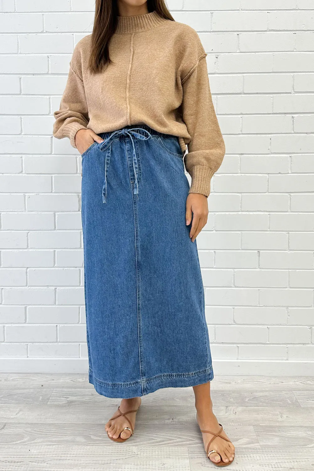 Sonya Denim Maxi Skirt
